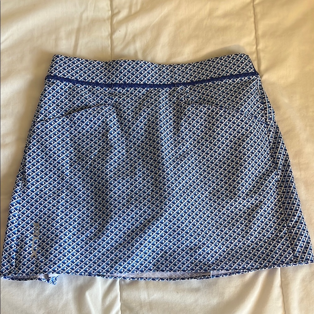 Stylish Blue Patterned Skirt